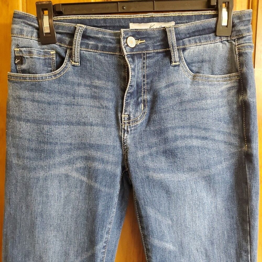 KanCan 27 Skinny Jeans Women Blue Medium Wash High Rise Whiskered‎ Denim